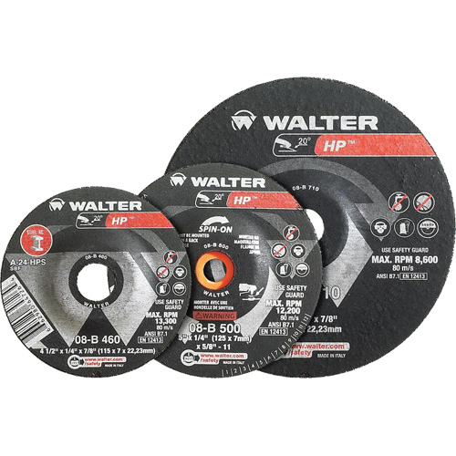 HP Combo Depressed Center Combination Wheel, 3" x 1/8", 3/8" Arbor, Type 27 R.M.G. Prévention