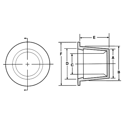 Bouchon en plastique, 1/2" dia. R.M.G. Prévention