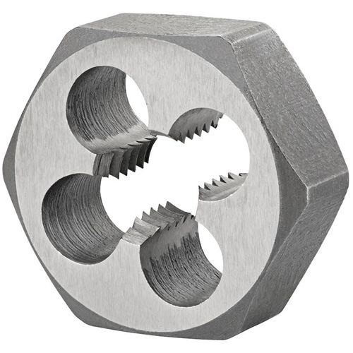 Hexagon Rethreading Bolt Die, 0.71" Dia., M6x1 Thread, High Speed Steel R.M.G. Prévention