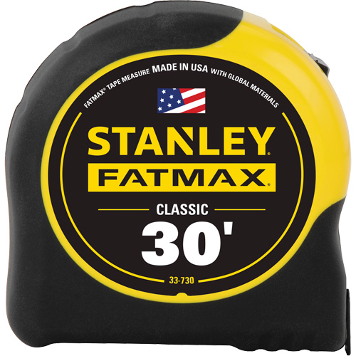 Ruban &agrave; mesurer classique FatMax, 1-1/4" x 30', Marques de goujon Imp&eacute;rial R.M.G. Prévention