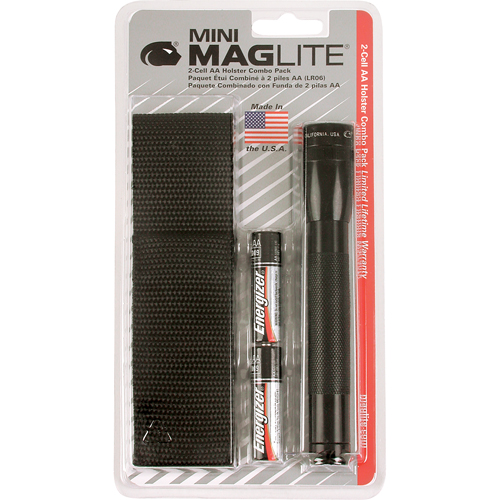 Mini&reg; Flashlights, Incandescent, 14 Lumens, AA Batteries R.M.G. Prévention