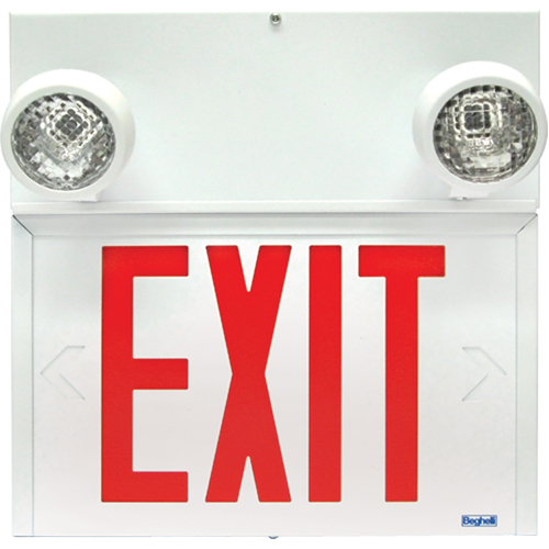 Stella Combination Signs - Exit, LED, Hardwired, 12-1/8" L x 12-1/2" W, English R.M.G. Prévention