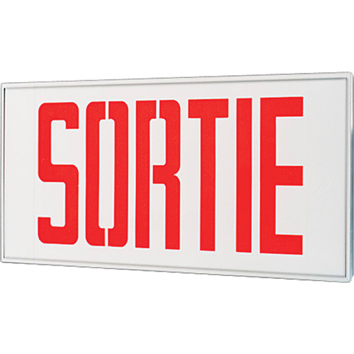Stella Exit Signs - Sortie, LED, Hardwired, 17-1/2" L x 18-1/2" W, French R.M.G. Prévention
