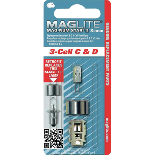 Replacement Bulb for 3-Cell C & D Flashlights R.M.G. Prévention