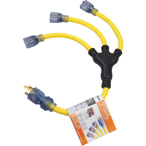 Generator Adaptors, Outdoor, STOW, 12/3 AWG, 30 A, 3 Outlet(s), 2' R.M.G. Prévention