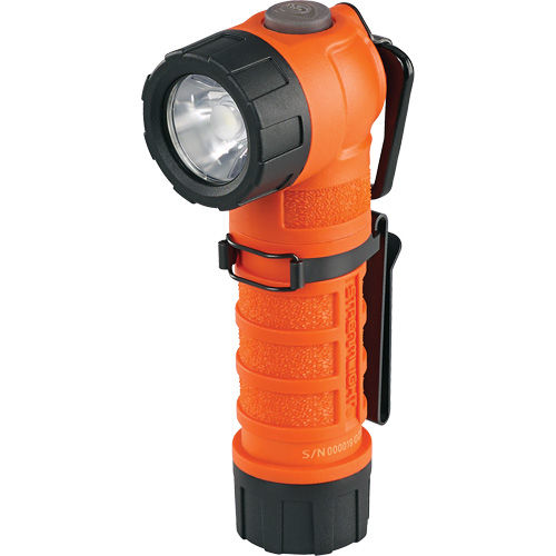 Lampe de poche &agrave; angle droit PolyTac 90 X, DEL, Piles CR123A, Polym&egrave;re R.M.G. Prévention