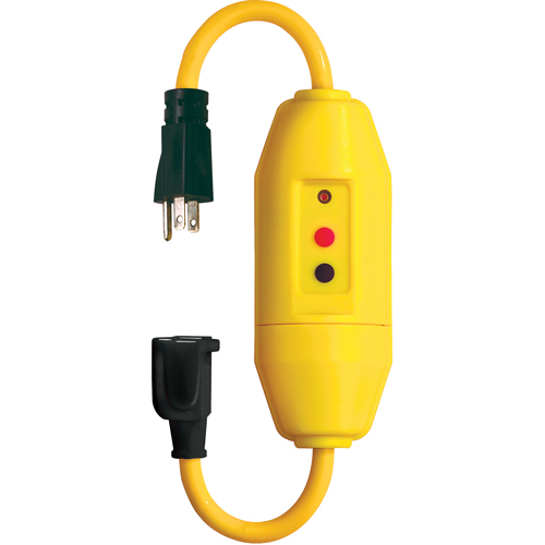 In-Line GFCI Cord Set, 120 V, 15 A, 1-1/5' Cord R.M.G. Prévention