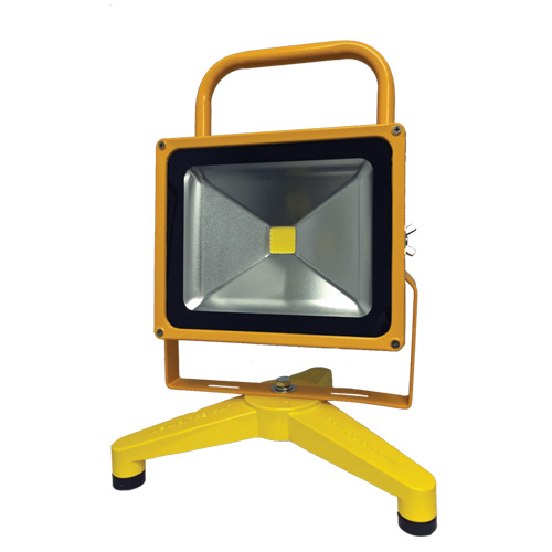 Projecteurs portatifs et rechargeables, DEL, 30 W, 3000 lumens, Boîtier en Aluminium R.M.G. Prévention