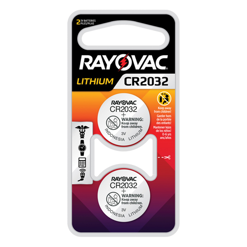 Piles boutons au lithium CR2032, 3 V R.M.G. Prévention