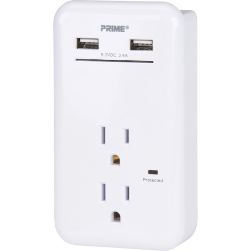 Prime&reg; USB Charger with Surge Protector R.M.G. Prévention