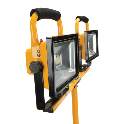 Twin-Head Work Light, LED, 40 W, 4800 Lumens, Aluminum Housing R.M.G. Prévention