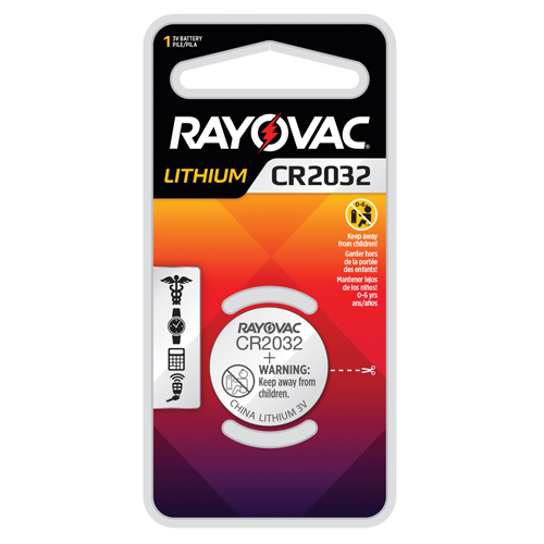 Pile bouton au lithium CR2032, 3 V R.M.G. Prévention