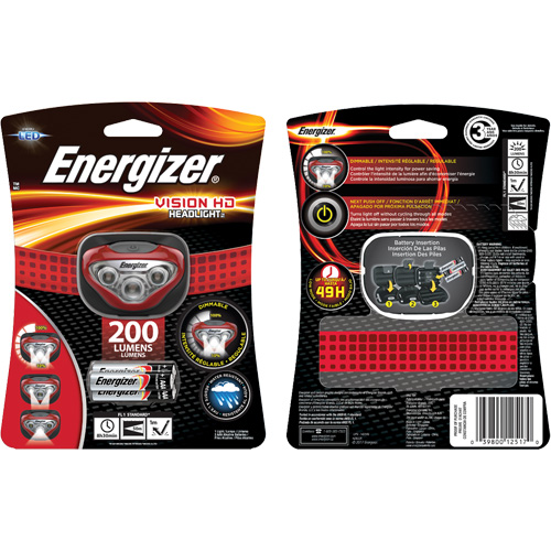 Vision Headlight, LED, 200 Lumens, 8.5 Hrs. Run Time, AAA Batteries R.M.G. Prévention