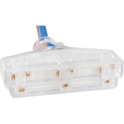 TPE-Rubber Extension Cord with Light Indicator, All-Weather, SJEOW, 12/3 AWG, 15 A, 3 Outlet(s), 25' R.M.G. Prévention