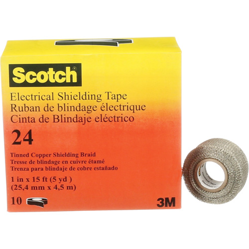 Scotch&reg; Electrical Shielding Tape, 25.4 mm (1") x 4.6 m (15'), Black, 16 mils R.M.G. Prévention