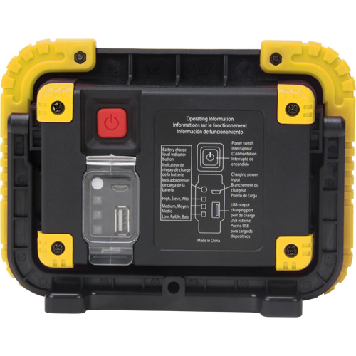 Lampe de travail portative, DEL, 10 W, 1000 lumens, Boîtier en Plastique R.M.G. Prévention