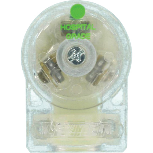 Prise de rallonge &agrave; angle de qualit&eacute; hospitali&egrave;re, Nylon, 15 A, 125 V R.M.G. Prévention
