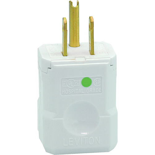 Prise de rallonge de qualit&eacute; hospitali&egrave;re, Nylon, 15 A, 125 V R.M.G. Prévention