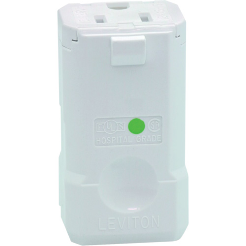 Connecteur de prise de rallonge de qualit&eacute; hospitali&egrave;re, 5-15R, Nylon R.M.G. Prévention