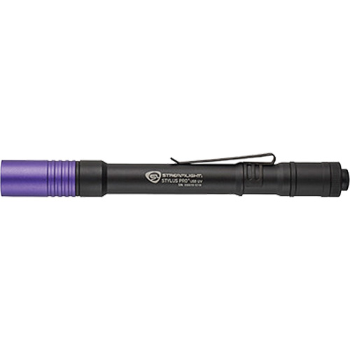 Lampe stylo UV avec port de recharge micro USB Stylus Pro, DEL, Corps en Aluminium, piles Rechargeable, Compris R.M.G. Prévention