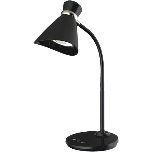 Lampe de bureau, 6 W, DEL, Col 16", Noir R.M.G. Prévention