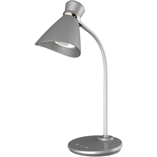 Lampe de bureau, 6 W, DEL, Col 16", Argent R.M.G. Prévention