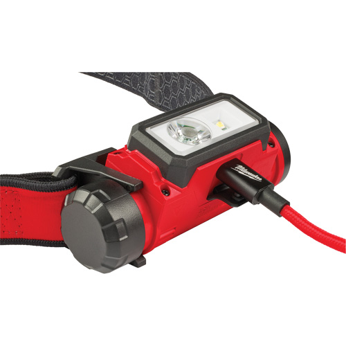 Lampe frontale pour casque de s&eacute;curit&eacute; USB REDLITHIUM, DEL, 600 lumens, 5 hres de fonctionnement, piles Rechargeable R.M.G. Prévention