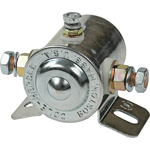 Grounded Continuous-Duty Solenoid Relay, Mini-Breaker, 12 V R.M.G. Prévention
