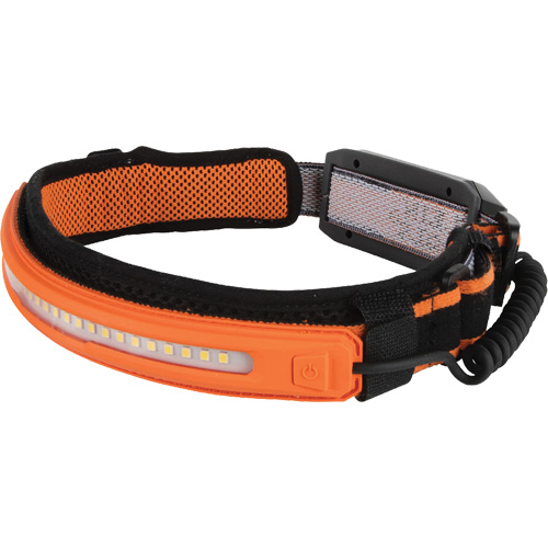 Lampe frontale &agrave; faisceau large avec bandeau, DEL, 575 lumens, 4 hres de fonctionnement, piles Rechargeable R.M.G. Prévention