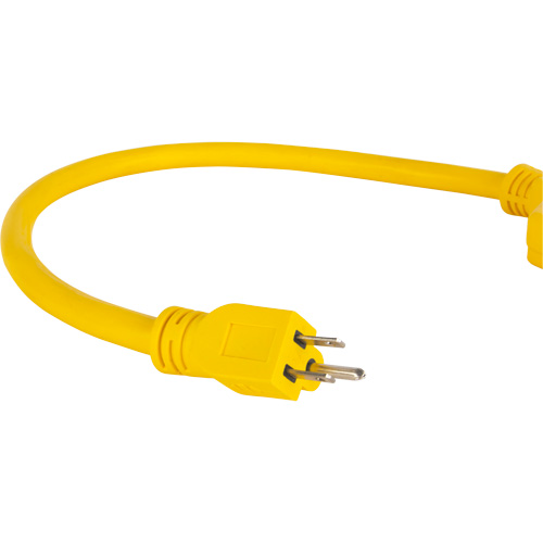 Adaptateur de rallonge d'alimentation, Ext&eacute;rieur, STOW, AWG 12/3, 15 A, 3 prise(s), 2' R.M.G. Prévention