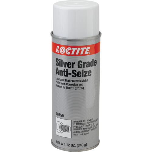 Silver Grade Anti-Seize, Aerosol Can, 1600°F (871°C) Max. Temp. R.M.G. Prévention