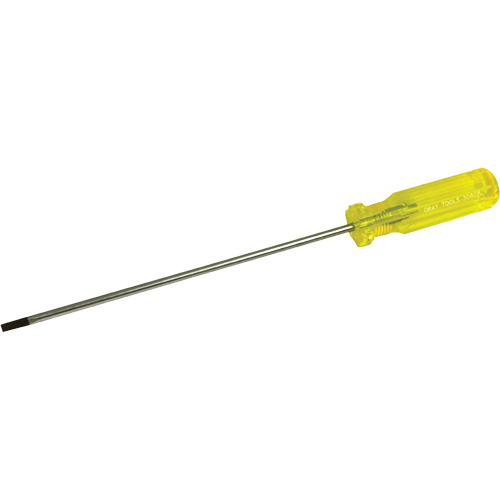 Slotted Electrician's Screwdriver, 3/16" Tip, Round, 11-1/2" L, Plastic Handle R.M.G. Prévention