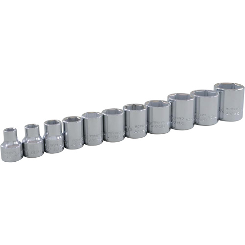 SAE Socket Set, 11 Pcs, 3/8" Drive Size R.M.G. Prévention