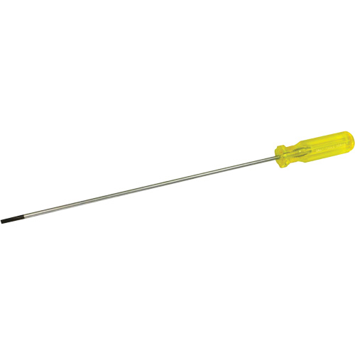 Electrician's Slotted Screwdriver, 3/16" Tip, Round, 15-1/2" L, Plastic Handle R.M.G. Prévention