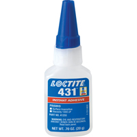 Adh&eacute;sif instantan&eacute;  431 pour toute surface, Transparent, Bouteille, 20 g R.M.G. Prévention