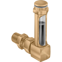Brass Liquid Level Gauges - Union Coupling, Threaded, 8-11/16" L, 225°F (107.22° C) R.M.G. Prévention