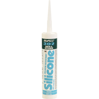 NuFlex&reg; 302 Bath And Kitchen Silicone Sealant, 300 ml, Cartridge, Clear R.M.G. Prévention