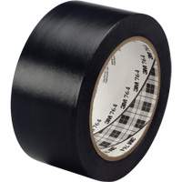 Ruban en vinyle pour travaux g&eacute;n&eacute;raux 764, 25,4 mm (1") la x 32,9 m (108') lo, 5 mils, Noir R.M.G. Prévention