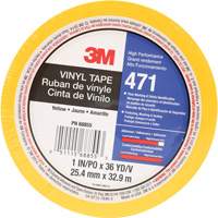 Ruban en vinyle 471, 25,4 mm (1") la x 32,9 m (108') lo, 5,2 mils, Jaune R.M.G. Prévention