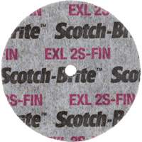 Meule homog&egrave;ne Scotch-Brite EXL, 3" x 1/2", Arbre de 1/4" R.M.G. Prévention