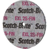 Meule homog&egrave;ne Scotch-Brite EXL, 3" x 1/2", Arbre de 1/4" R.M.G. Prévention