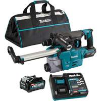 XGT Brushless Cordless SDS-Plus Rotary Hammer with DX10 Dust Extraction Attachment, 40 V, 1-3/16", 3 ft-lbs, 0-840 RPM R.M.G. Prévention