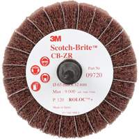 Scotch-Brite Combi-Wheel, 2-1/2" Dia., 120 Grit, Aluminum Oxide R.M.G. Prévention