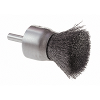 Brosse mont&eacute;e &agrave; fils ondul&eacute;s, 1", Fils 0.006 R.M.G. Prévention