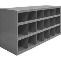 Steel Storage Bin Cabinet, 33-3/4" W x 12" D x 19-1/4" H, Grey R.M.G. Prévention