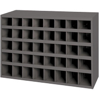 Steel Storage Bin Cabinet, 33-3/4" W x 8-1/2" D x 22-1/4" H, Grey R.M.G. Prévention