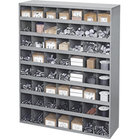 Steel Storage Bin Cabinet, 33-3/4" W x 12" D x 42" H, Grey R.M.G. Prévention