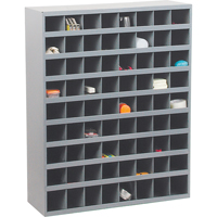 Steel Storage Bin Cabinet, 33-3/4" W x 12" D x 42" H, Grey R.M.G. Prévention