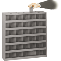 Armoires pour bacs de rangement ajustables, Acier, 36 tiroirs, 23-3/4" x 4-3/4" x 23-3/4", Gris R.M.G. Prévention