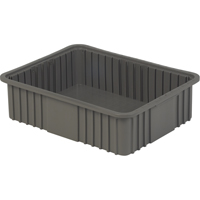 Contenant Divider Box, Poly&eacute;thyl&egrave;ne, 20,9" la x 15,9" p x 6" h, Gris R.M.G. Prévention